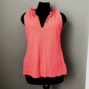 Rio Rao (Anthropologie) Tank Top w/ Collar Ruffle